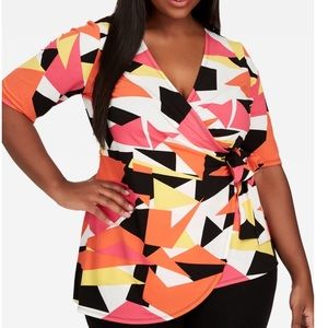 Ashley Stewart Wrap Top Sz 26/28 3x